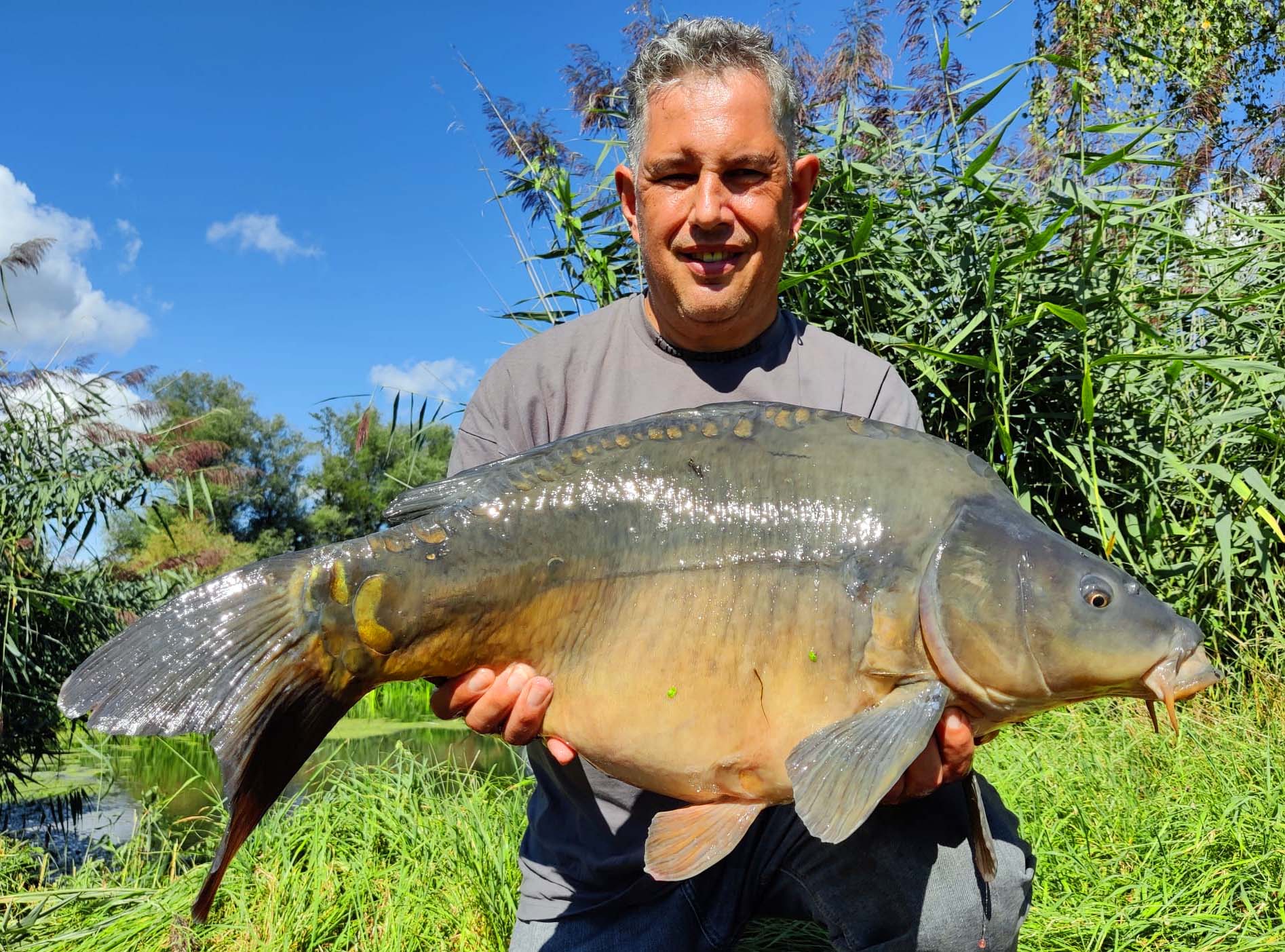 Peter Rösch Karpfen 75 cm 21 Pfund Wörnitz